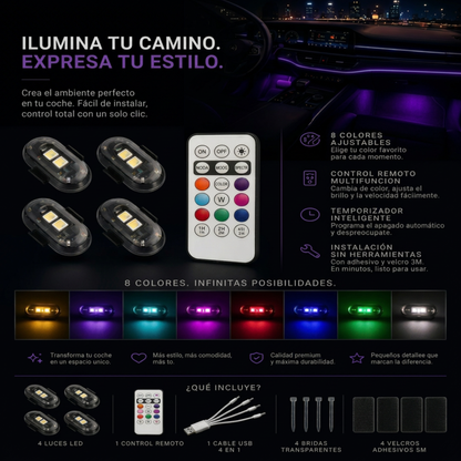 Luces led RGB para el interior de tu coche